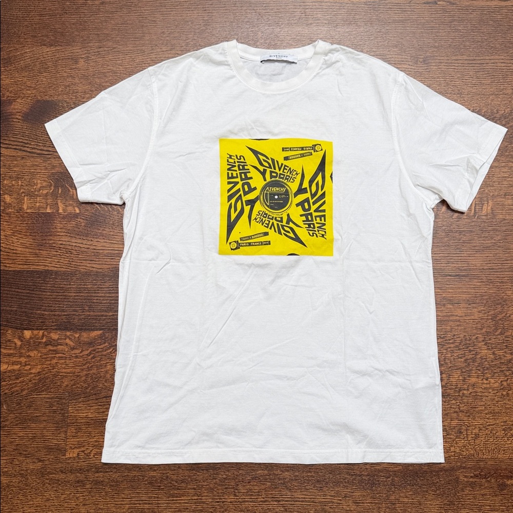 Men’s Givenchy White Tee with Yellow Graphic